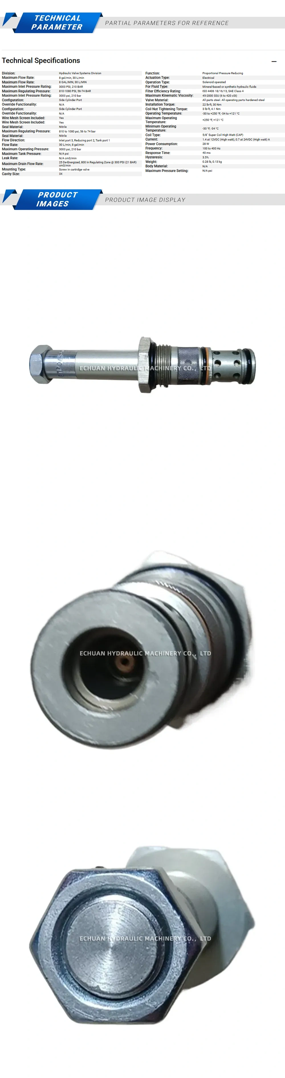 Parker GTP04340901N Description