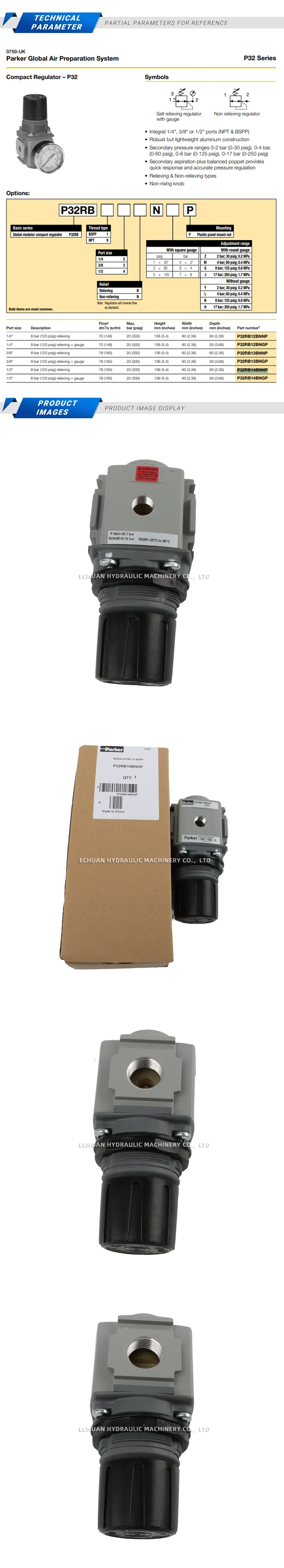 Parker P32RB14BNHP Description