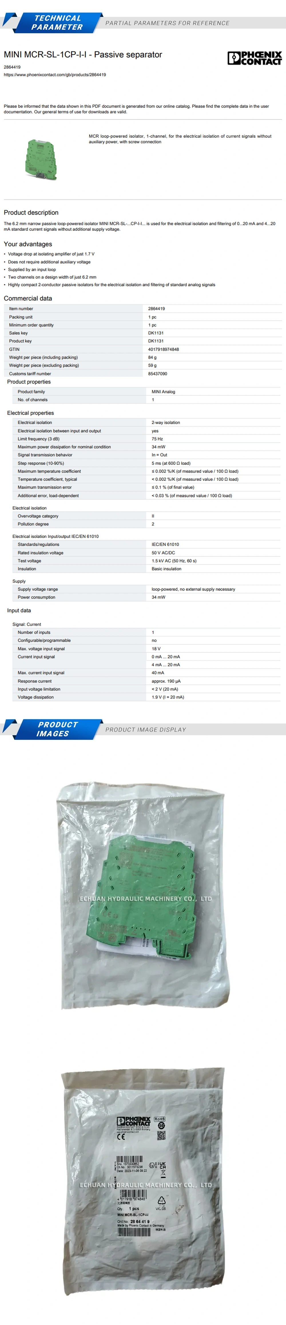 Phoenix MCR-SL-1CP-I-I Description
