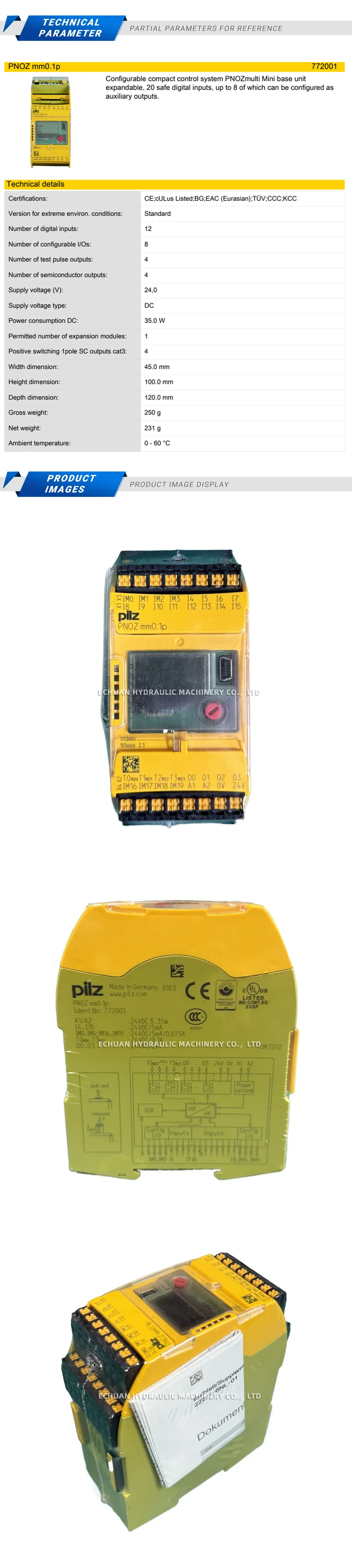 Pilz 772001 Description