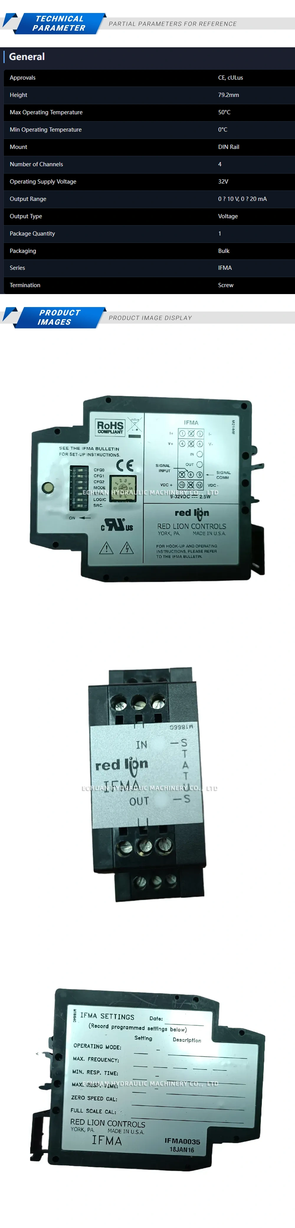 Redlion IFMA0035 Frequency Analog Converter Description