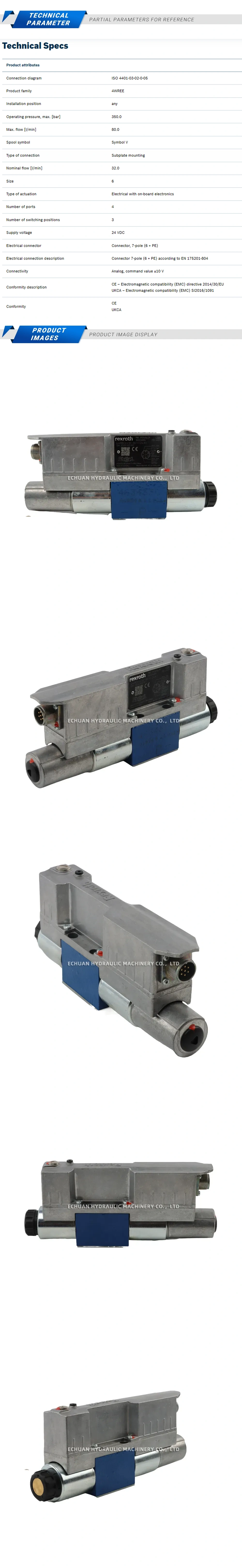 Rexroth R901496439 4WREE6V32-30/V/24A1 Description