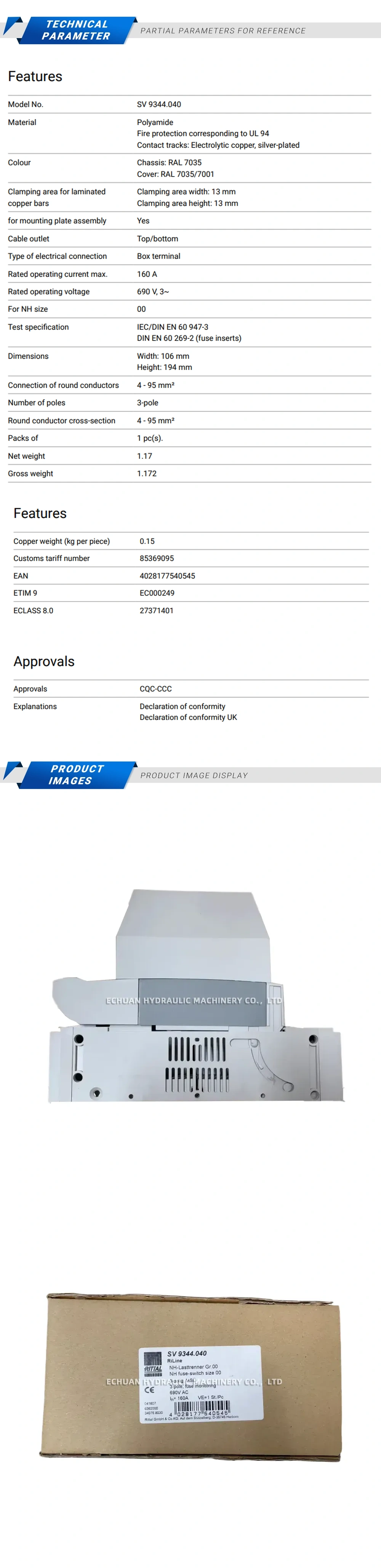 Rittal SV9344.040 Description