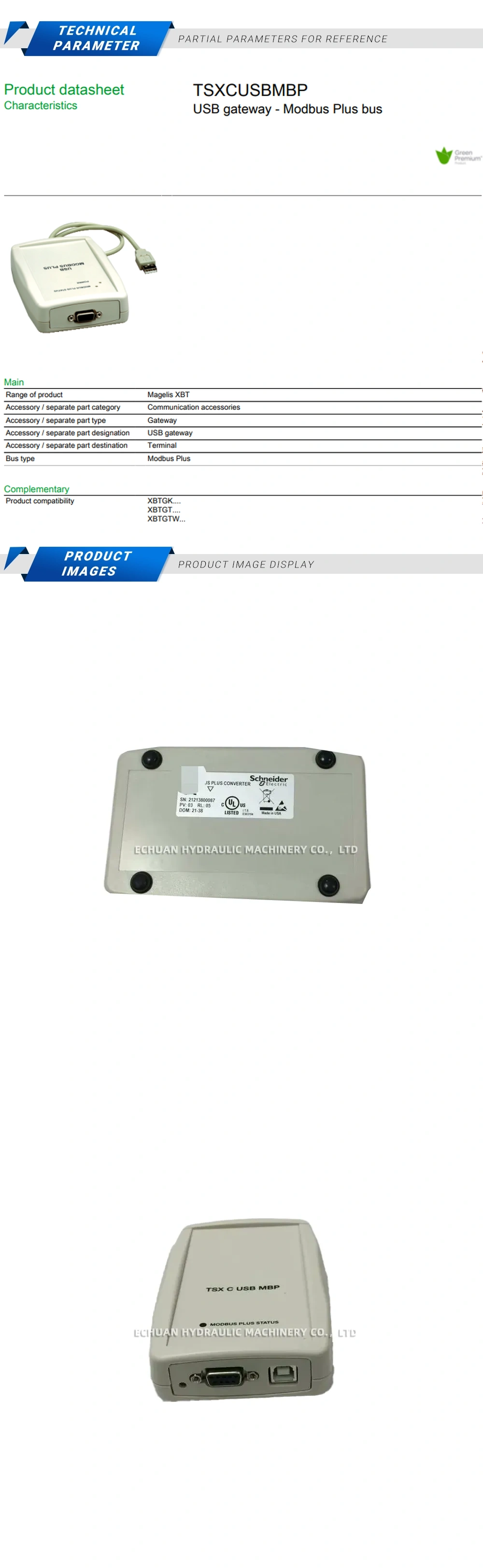 Schneider TSXCUSBMBP Description