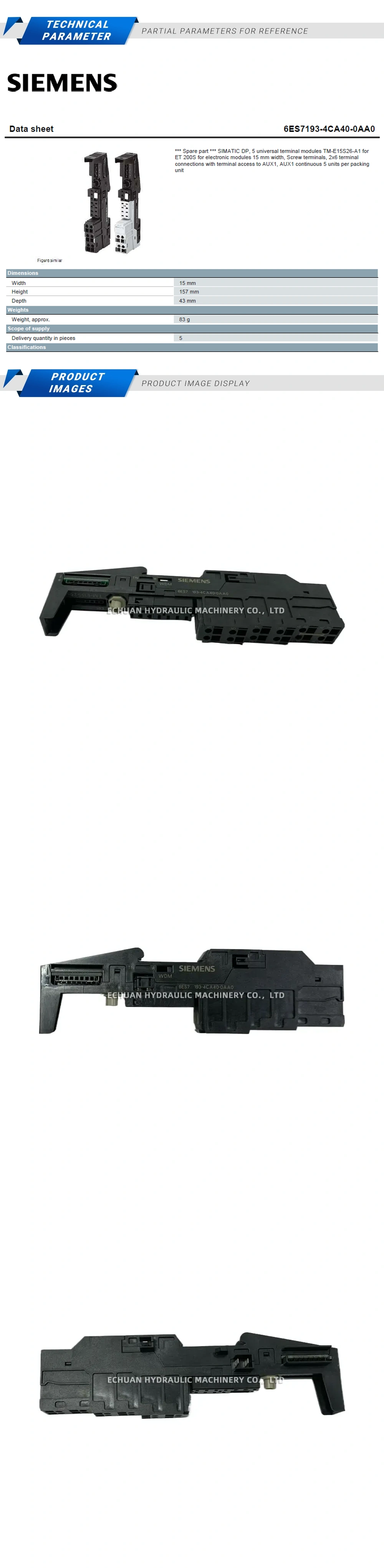 Siemens 6ES7193-4CA40-0AA0 Description