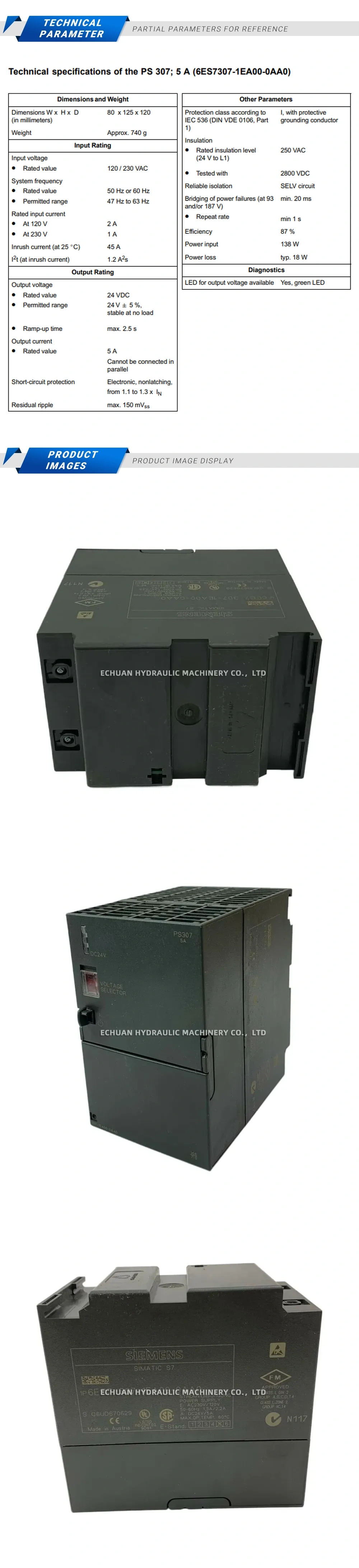 Siemens 6ES7307-1EA00-0AA0 Description
