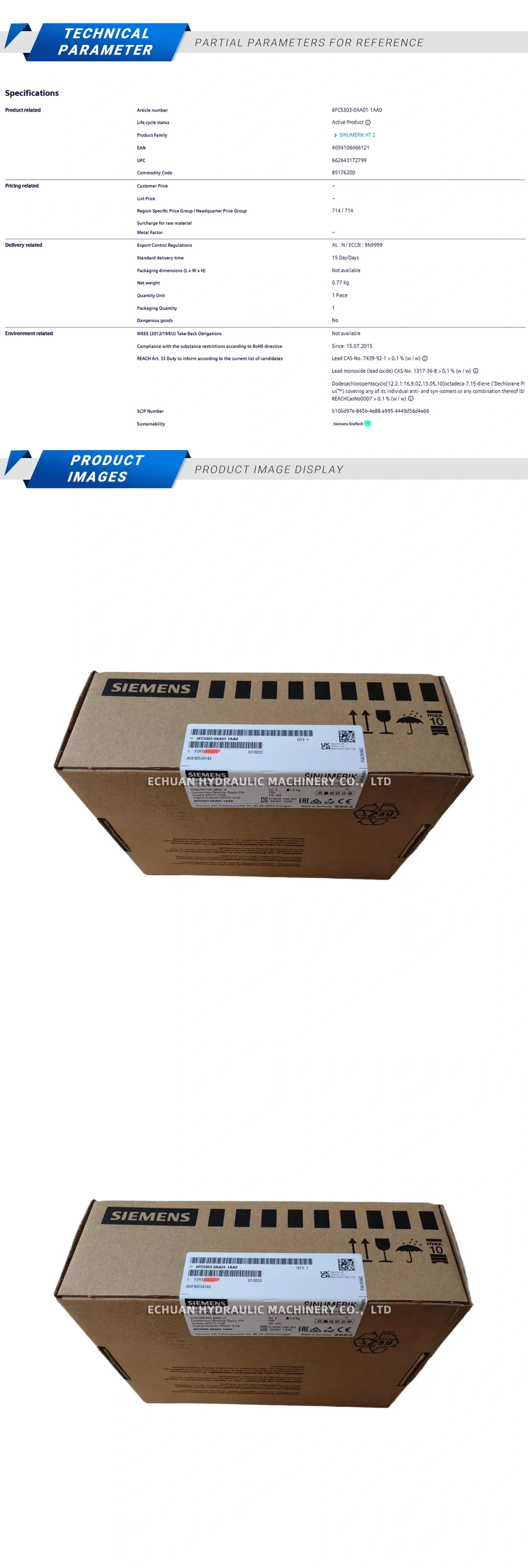 Siemens 6FC5303-0AA01-1AA0 Description