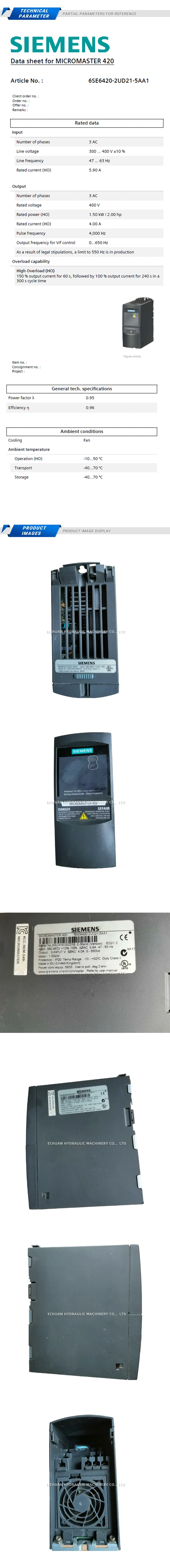 Siemens 6SE6420-2UD21-5AA1 Description