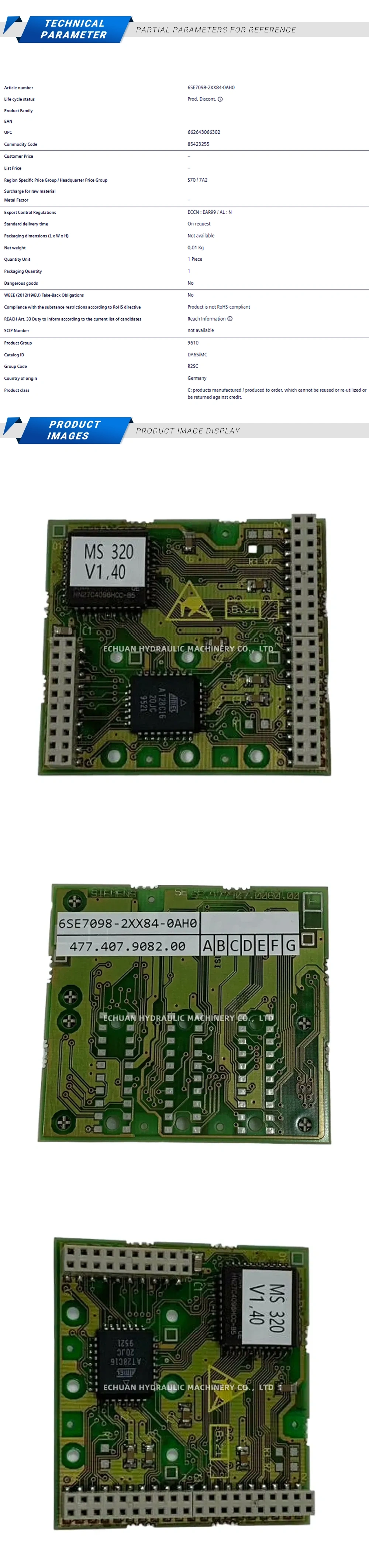 Siemens 6SE7098-2XX84-0AH0 Description