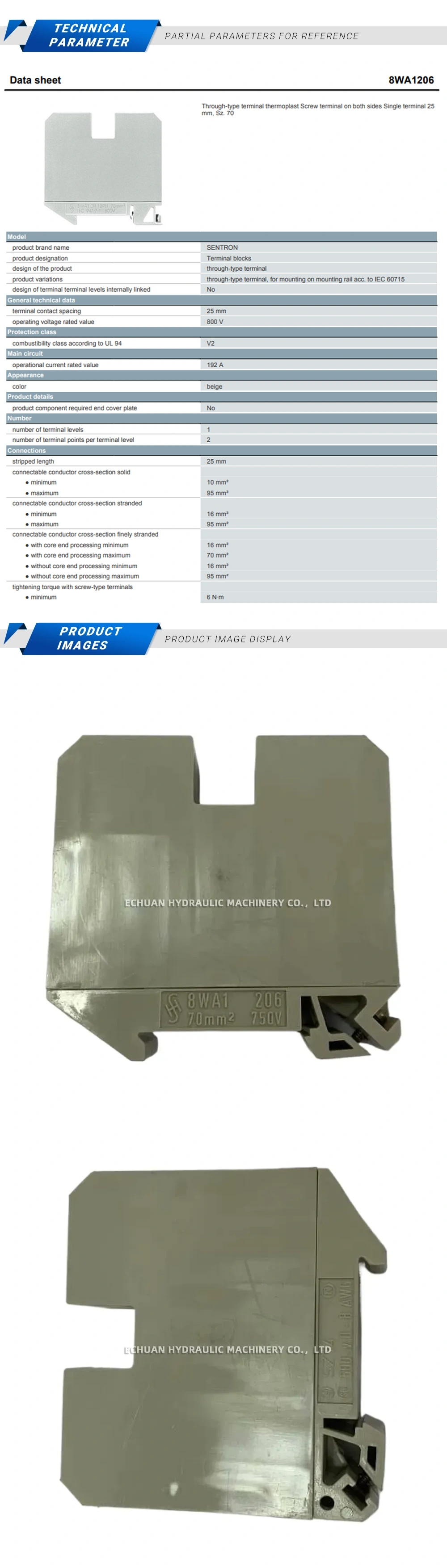 Siemens 8WA1-206 Description