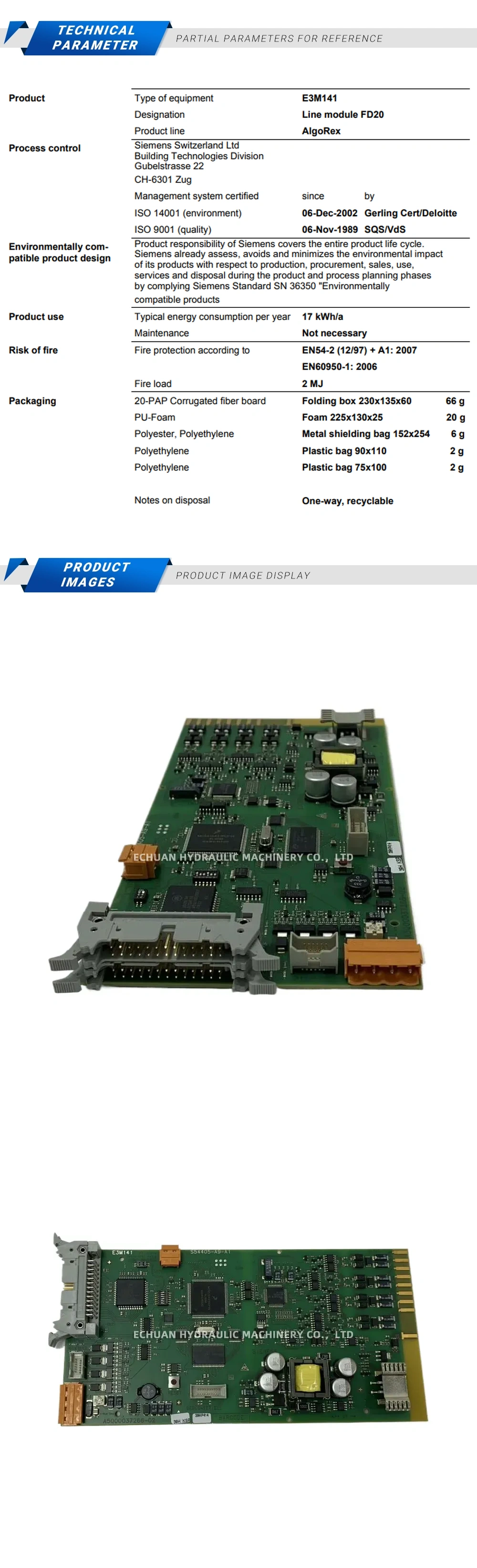 Siemens E3M141 Description