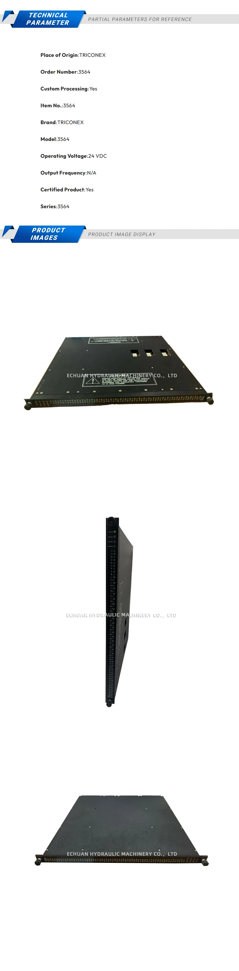 Triconex 3564 Description
