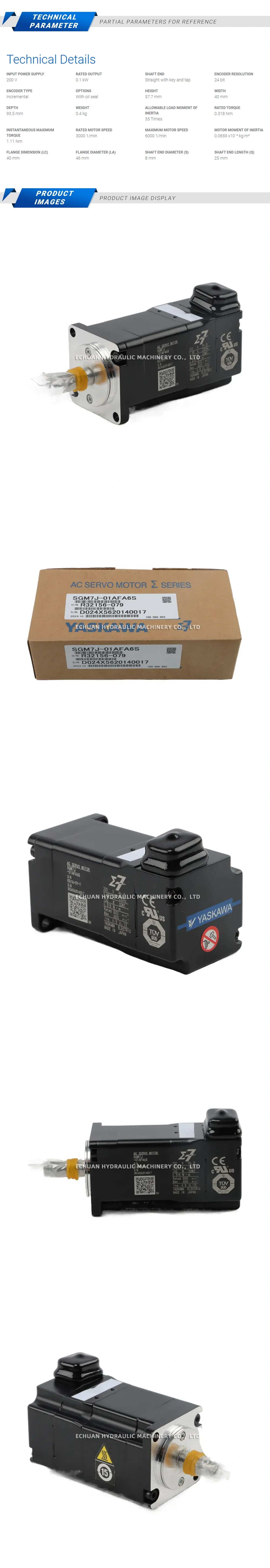 Yaskawa SGM7J-01AFA6S Description