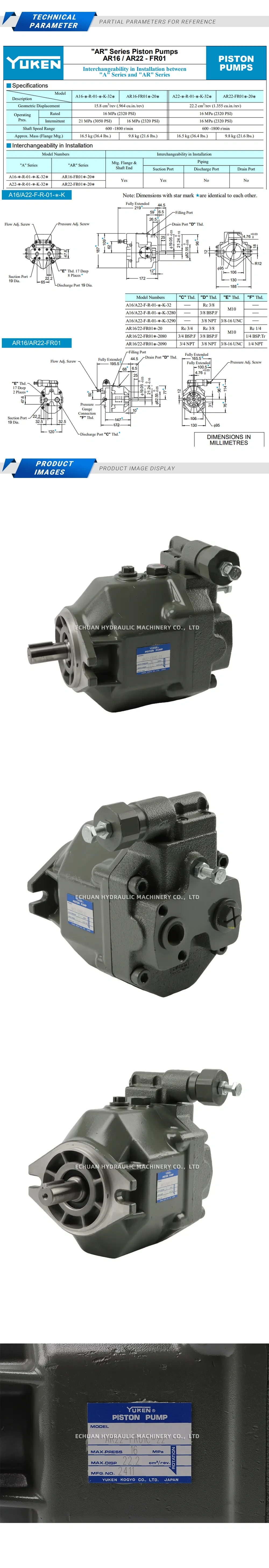 Yuken AR22-FR01C-22 Description