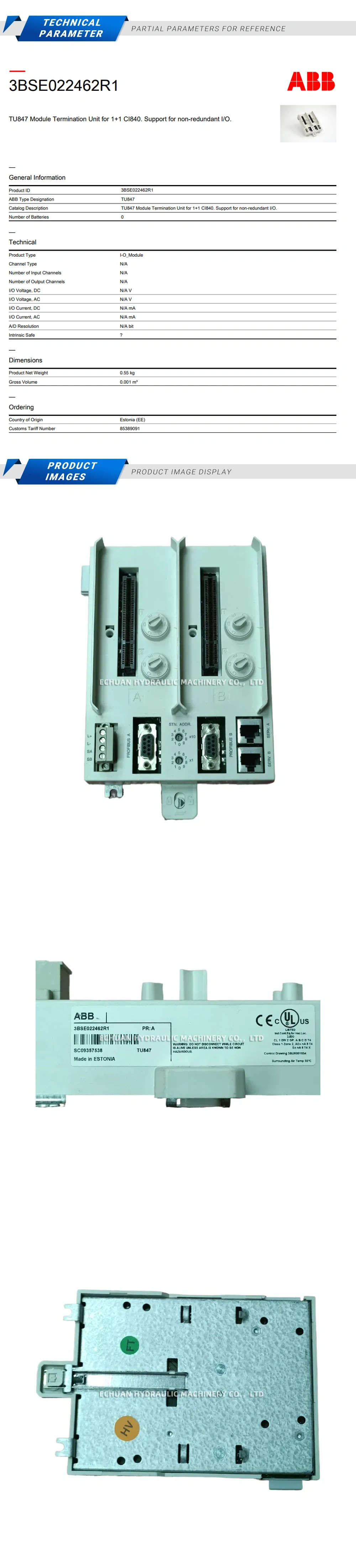 ABB 3BSE022462R1 Description