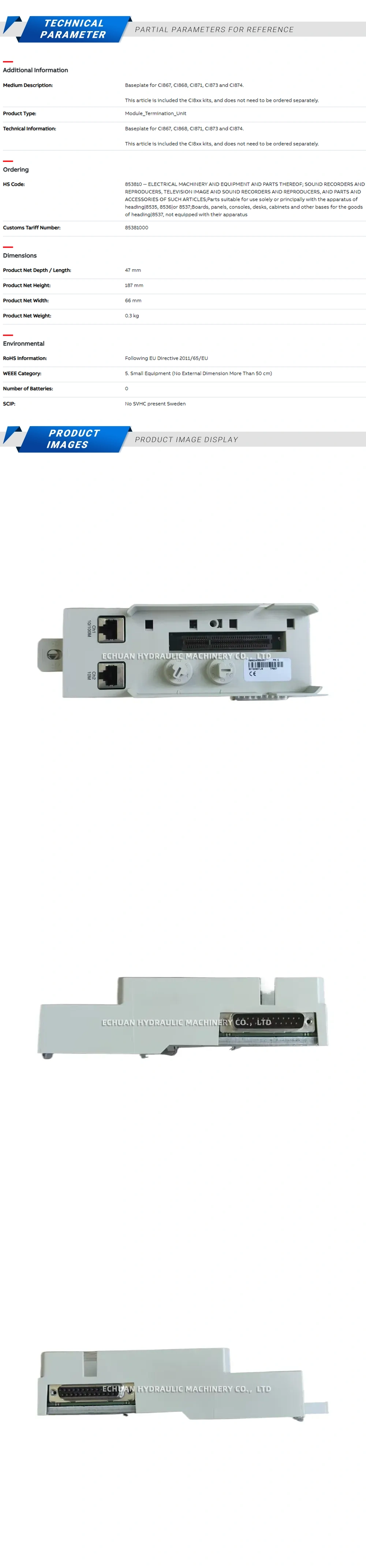 ABB 3BSE043664R1 Communication interface Description