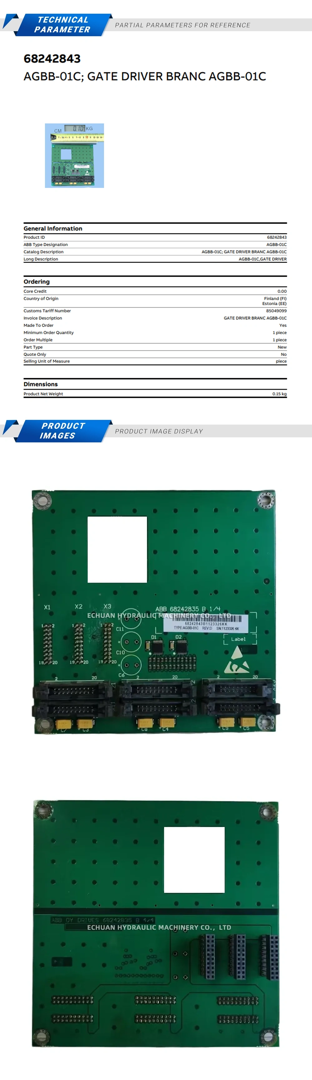 ABB AGBB-01C Drive Trigger Board Description