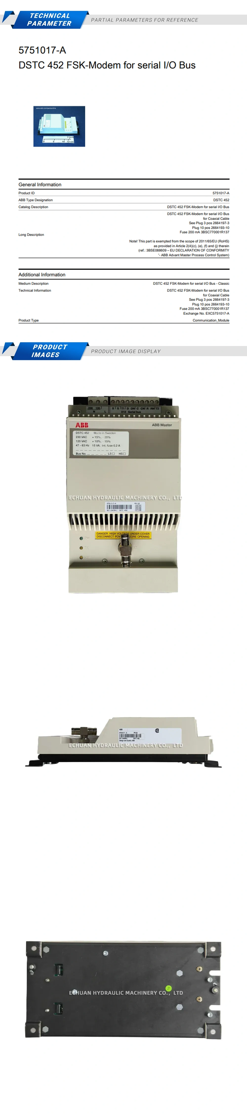 ABB DSTC452 Description