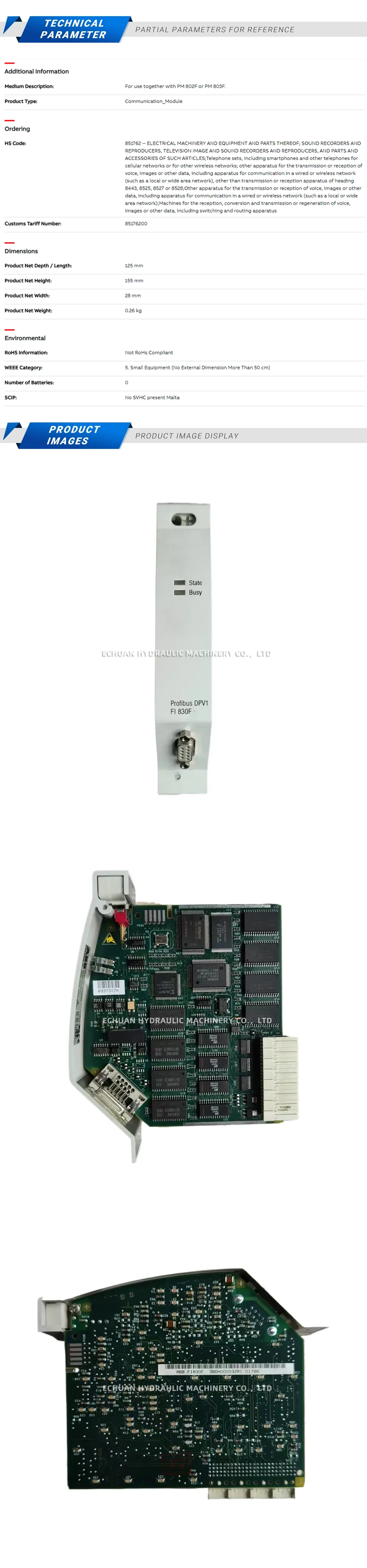 ABB FI830F Module Description
