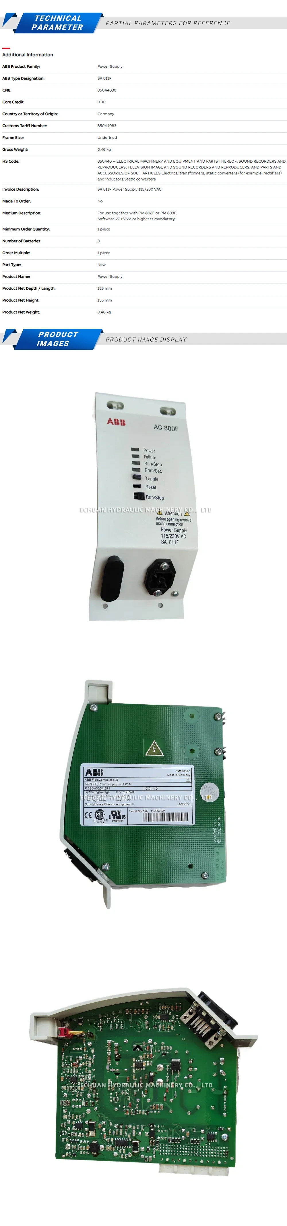 ABB SA811F Power Supply Description