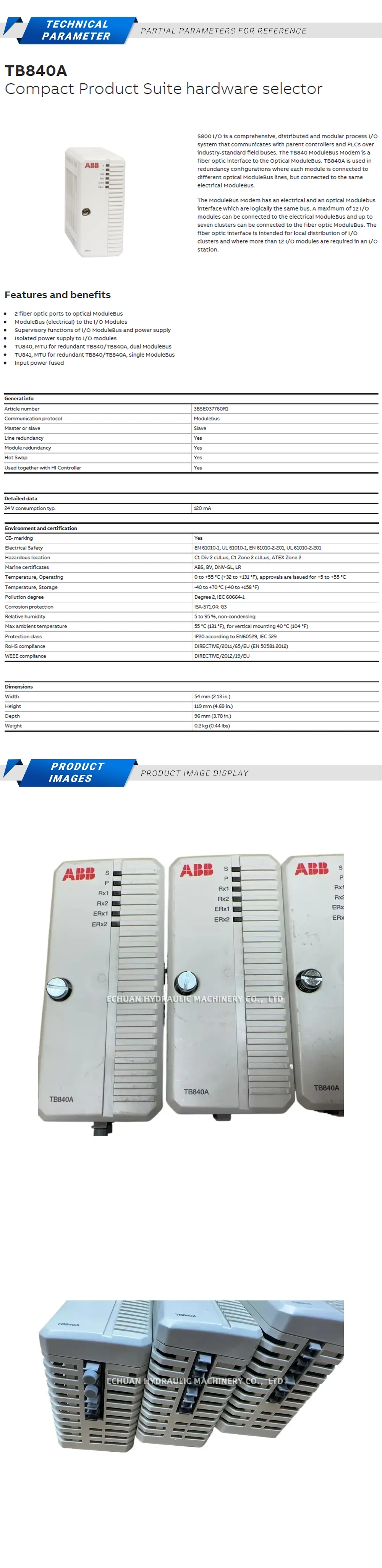 ABB TB840A Module Description