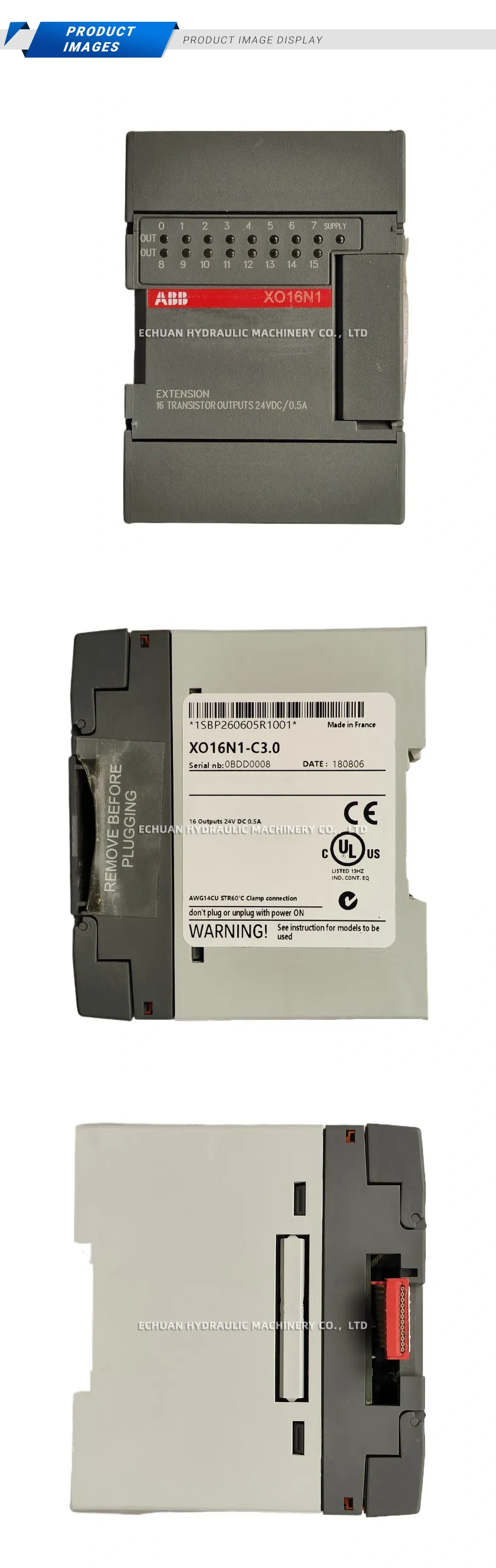 ABB XO16N1-C3.0 1SBP260605R1001 Transistor Outputs Description