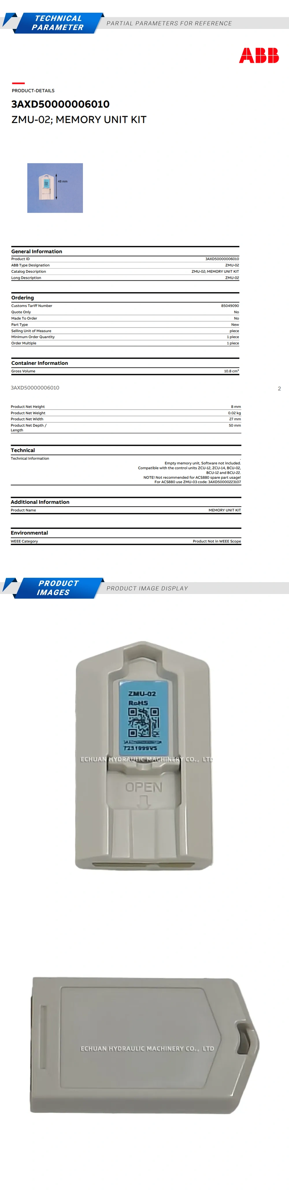 ABB ZMU-02 Description