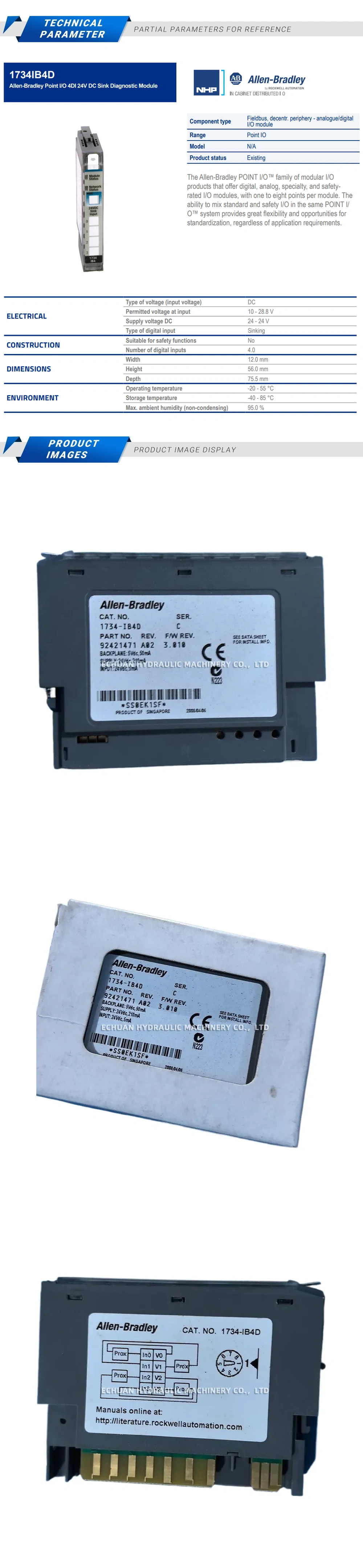 Allen-Bradley 1734-IB4D Description