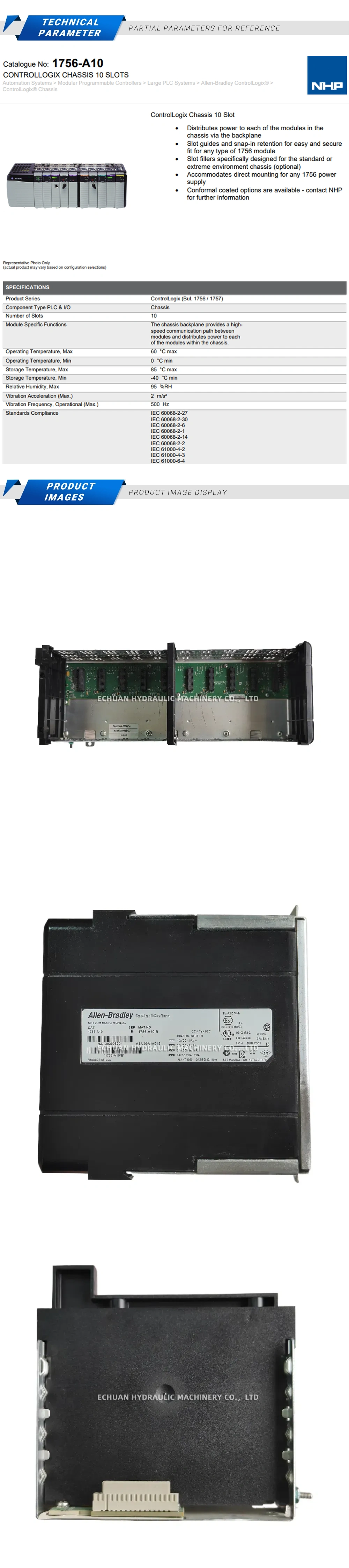 Allen-Bradley 1756-A10 Slot-type chassis Description