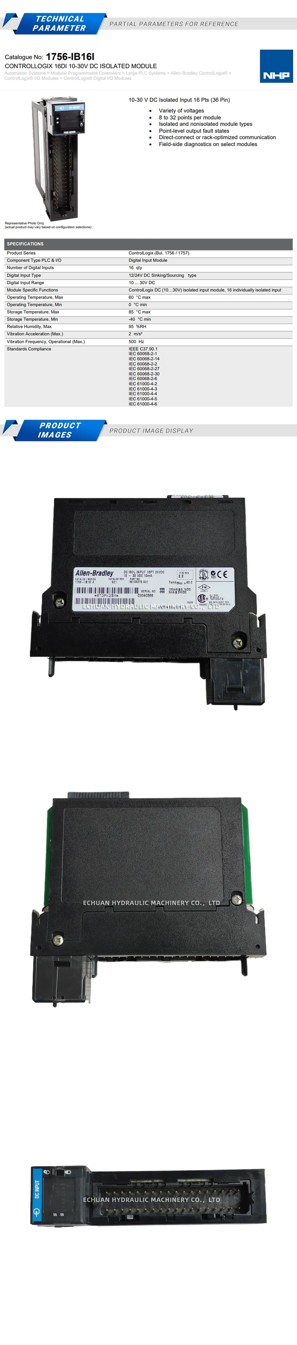 Allen-Bradley 1756-IB16I Isolation Input Module Description