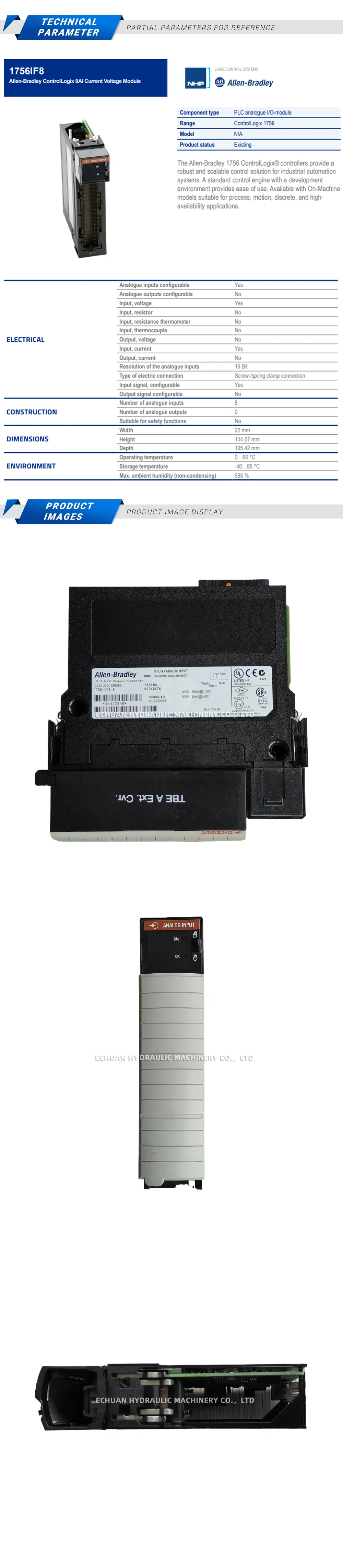 Allen-Bradley 1756-IF8 Analog Input Description