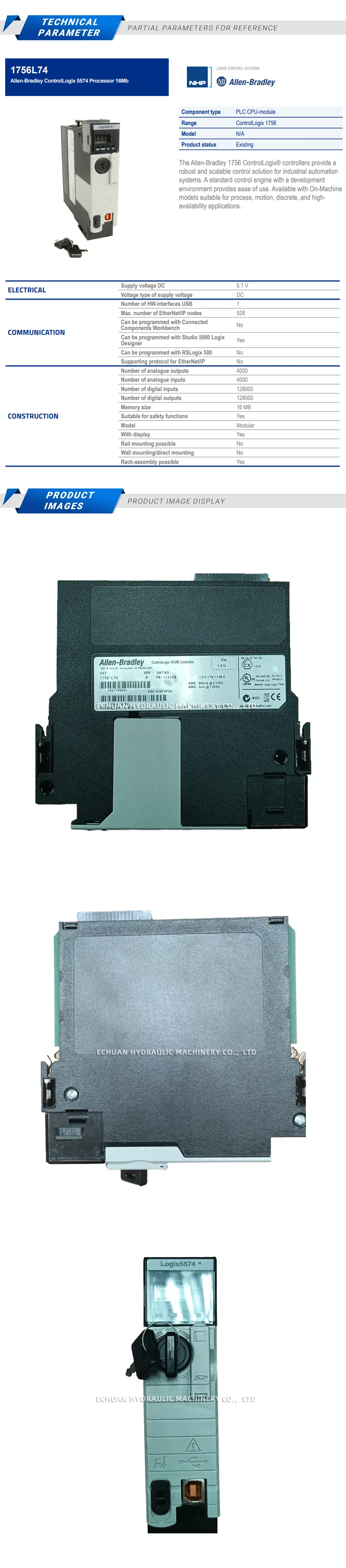 Allen-Bradley 1756-L74 Controller Description