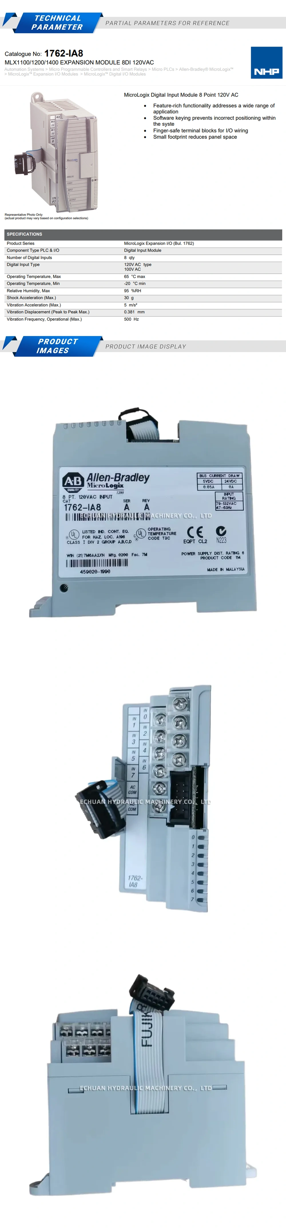 Allen-Bradley 1762-IA8 Power Supply Description