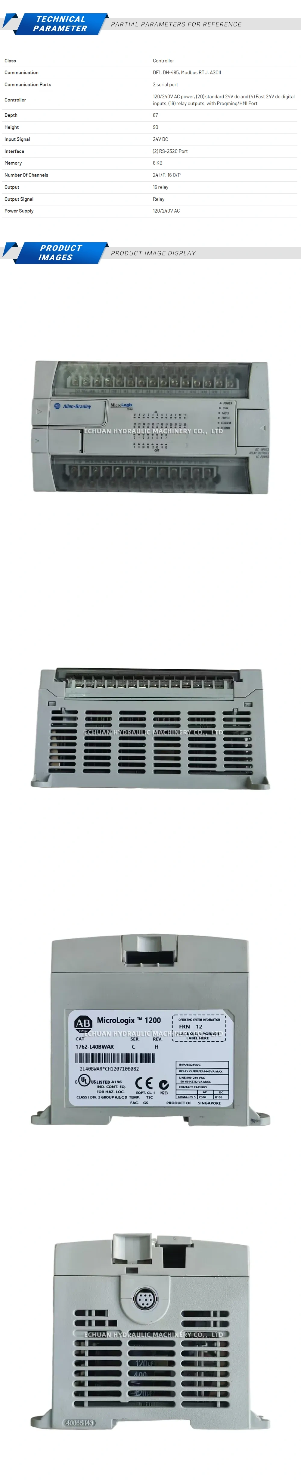 Allen-Bradley 1762-L40BWAR Description