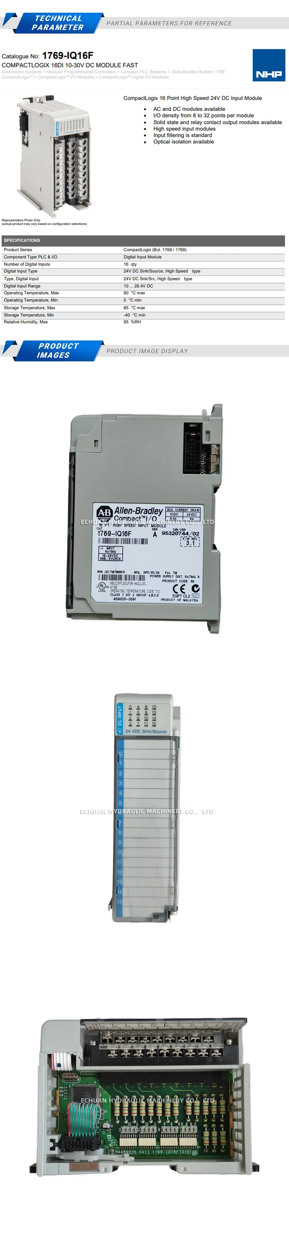 Allen-Bradley 1769-IQ16F DC input module Description