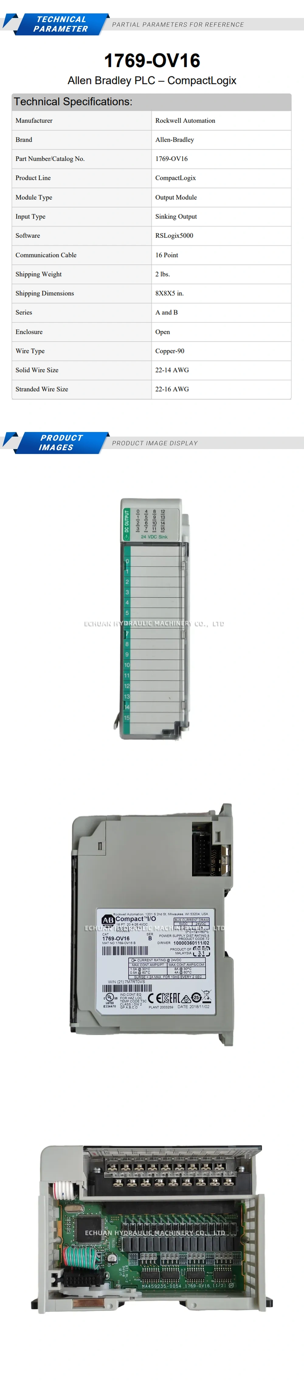 Allen-Bradley 1769-OV16 Output module Description