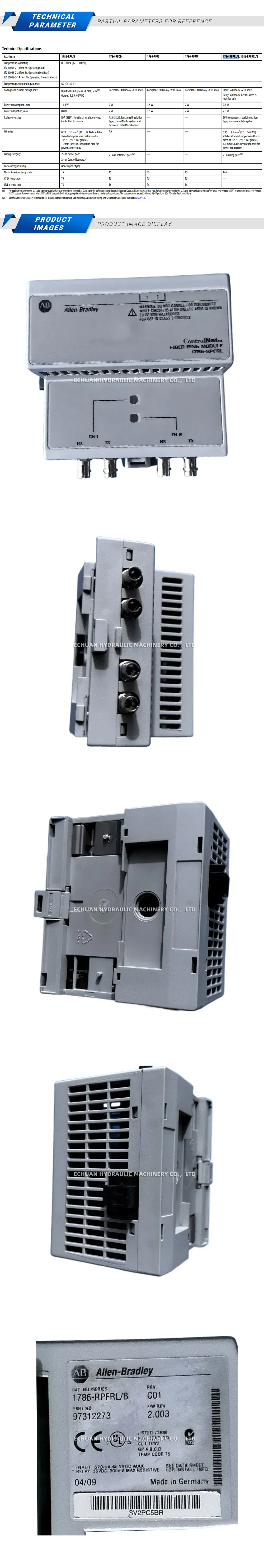 Allen-Bradley 1786-RPFRL/B Description