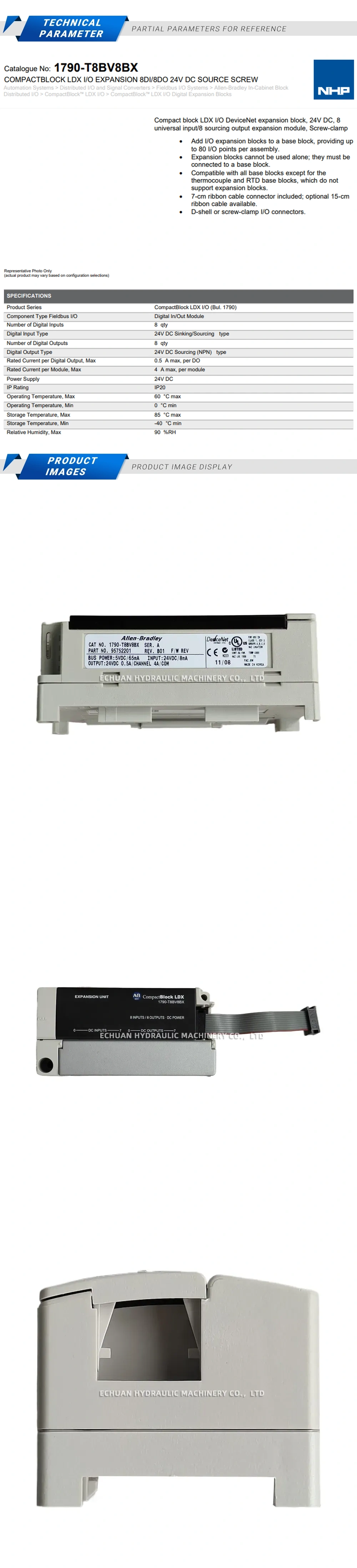 Allen-Bradley 1790-T8BV8BX Expansion Unit Description