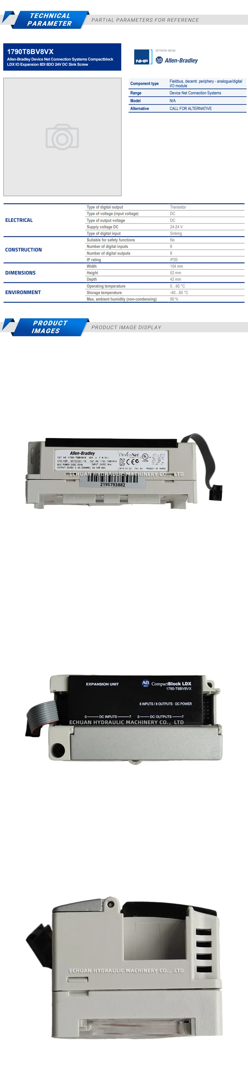 Allen-Bradley 1790-T8BV8VX Expansion Unit Description