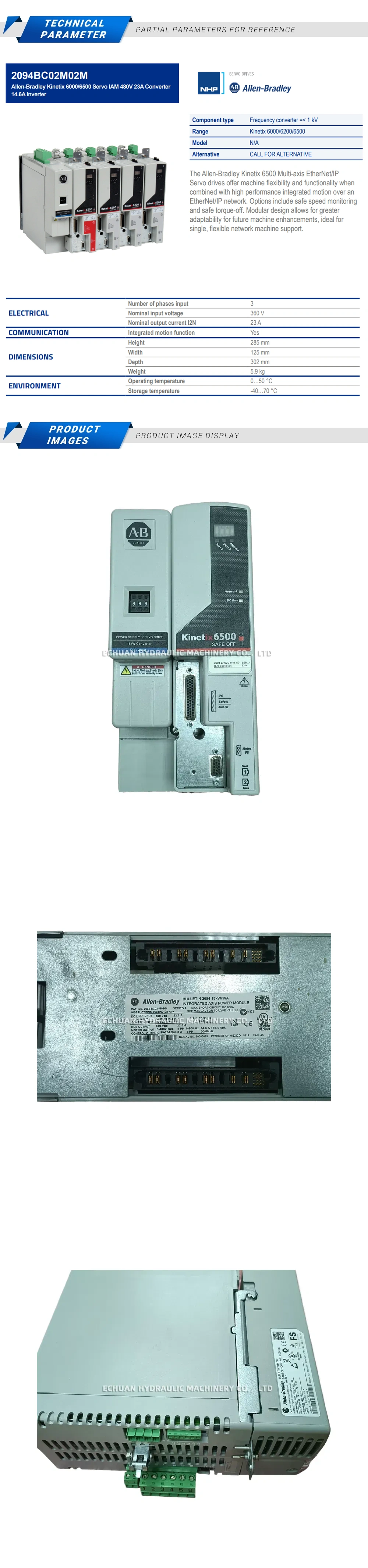 Allen-Bradley 2094-BC02-M02-M Integrated Axis Power Module Description