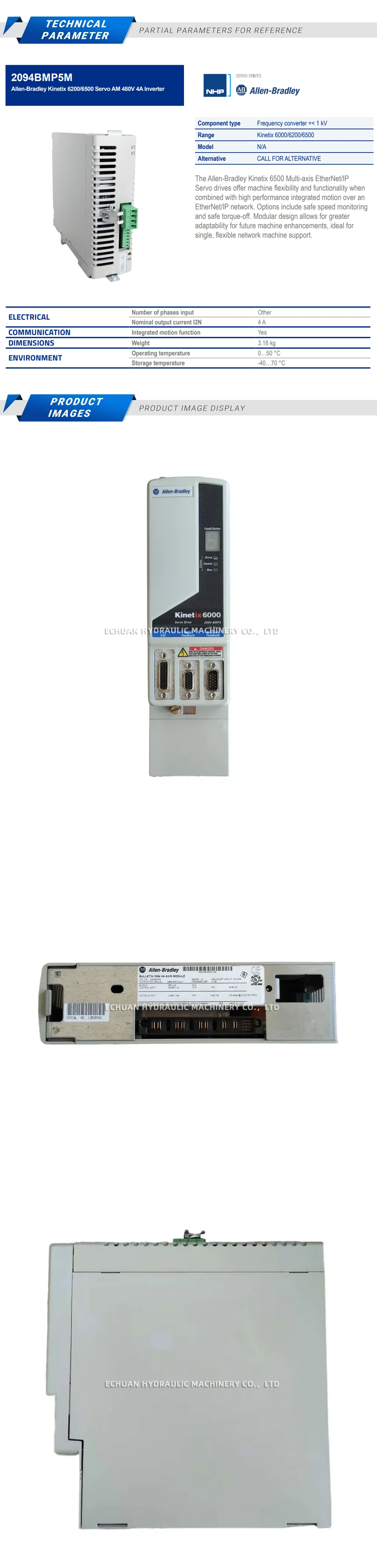 Allen-Bradley 2094-BMP5 Bulletin 2094 4a Axis Module Description