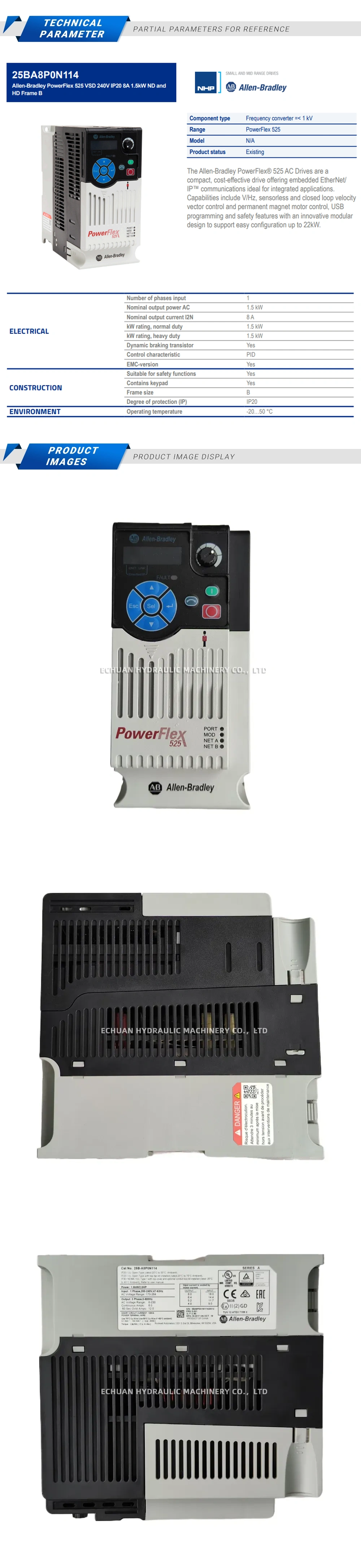 Allen-Bradley 25B-A8P0N114 AC drive Description