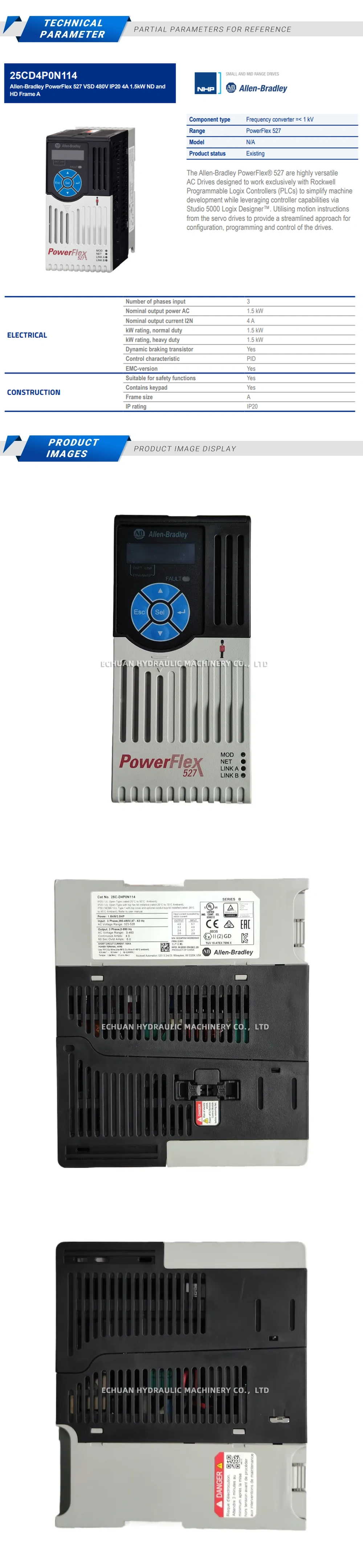 Allen-Bradley 25C-D4P0N114 Adjustable frequency AC drive Description