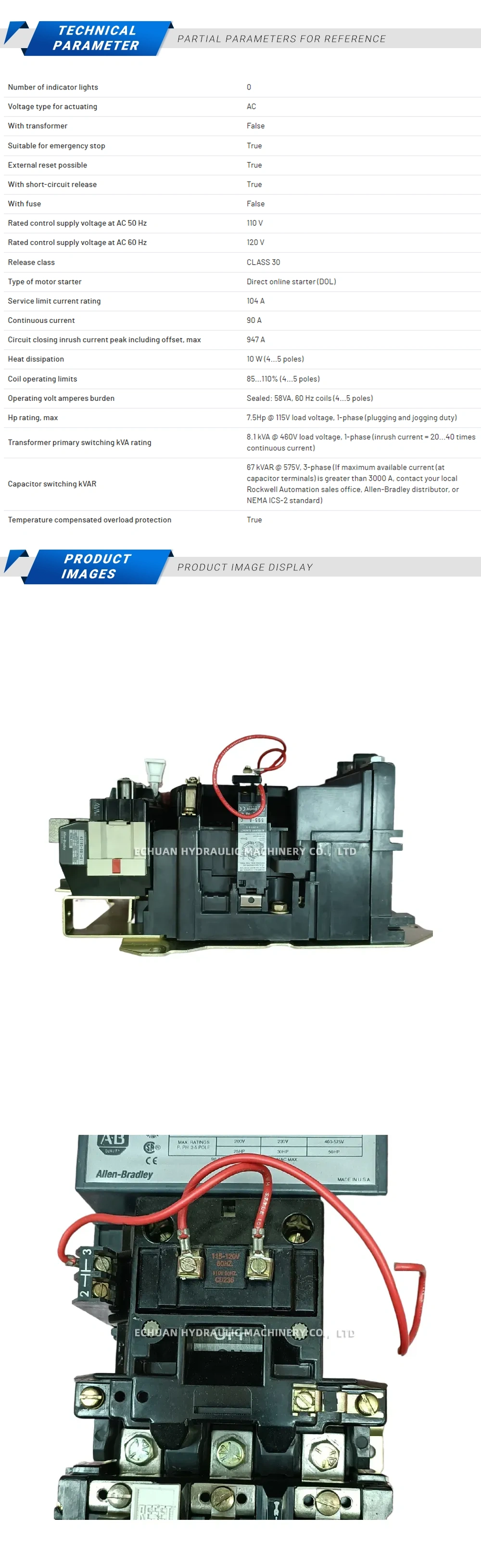 Allen-Bradley 509-DOD Description