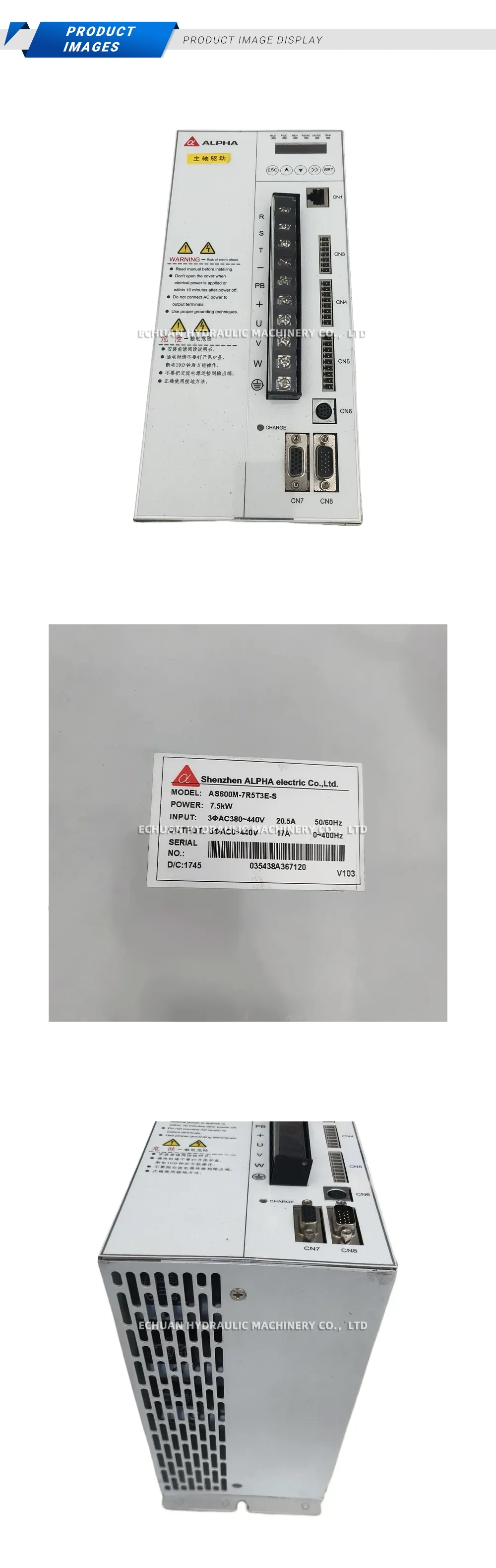 Alpha AS600M-7R5T3E-S Spindle servo Description