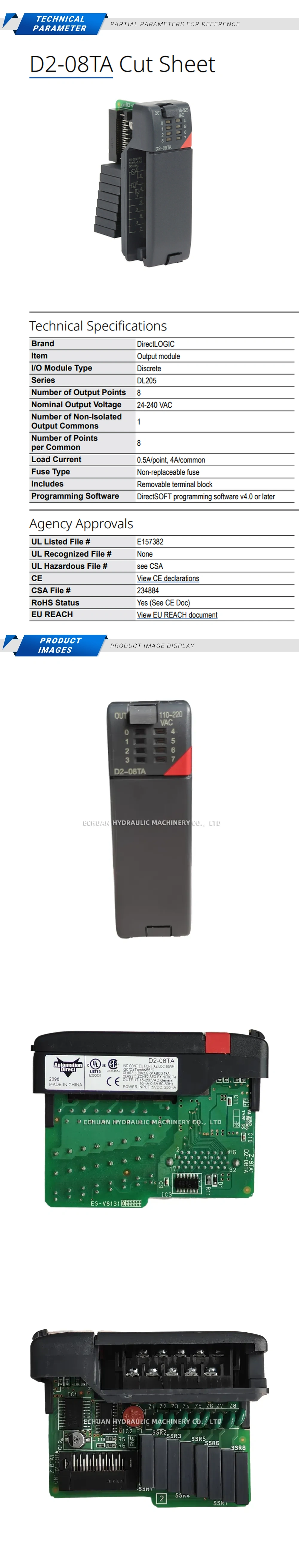 Automation Direct D2-08TA Description