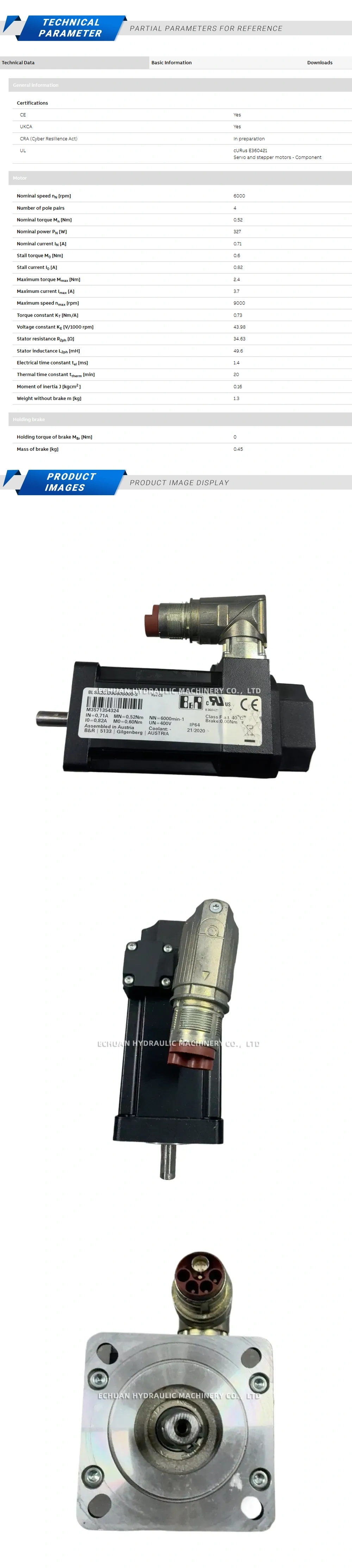 B&R 8LSA25.D9060S000-3 Servo motor Description