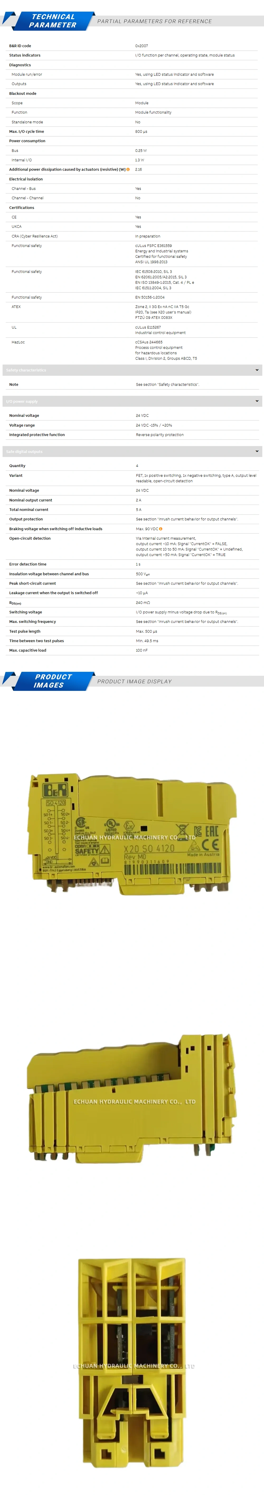 B&R X20SO4120 Digital output module Description