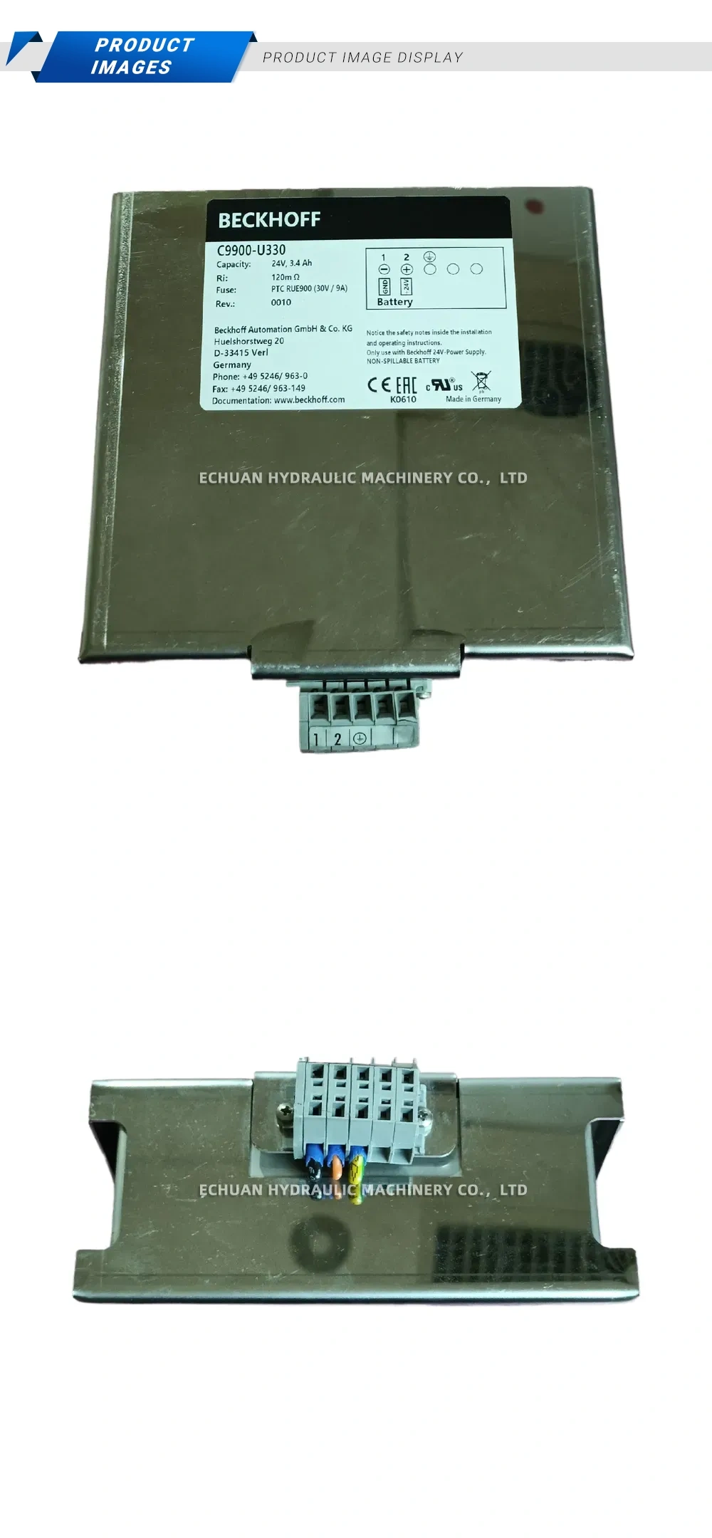 Beckhoff C9900-U330 Battery backup power module Description