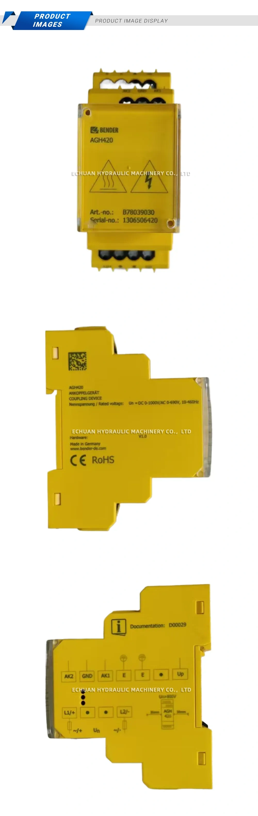 Bender AGH420 Coupling Device Description